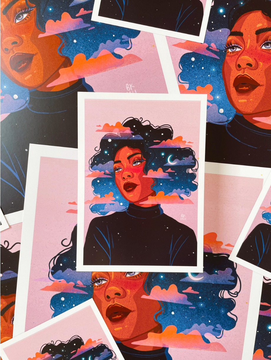 Imported 5x7 Illustrated Print