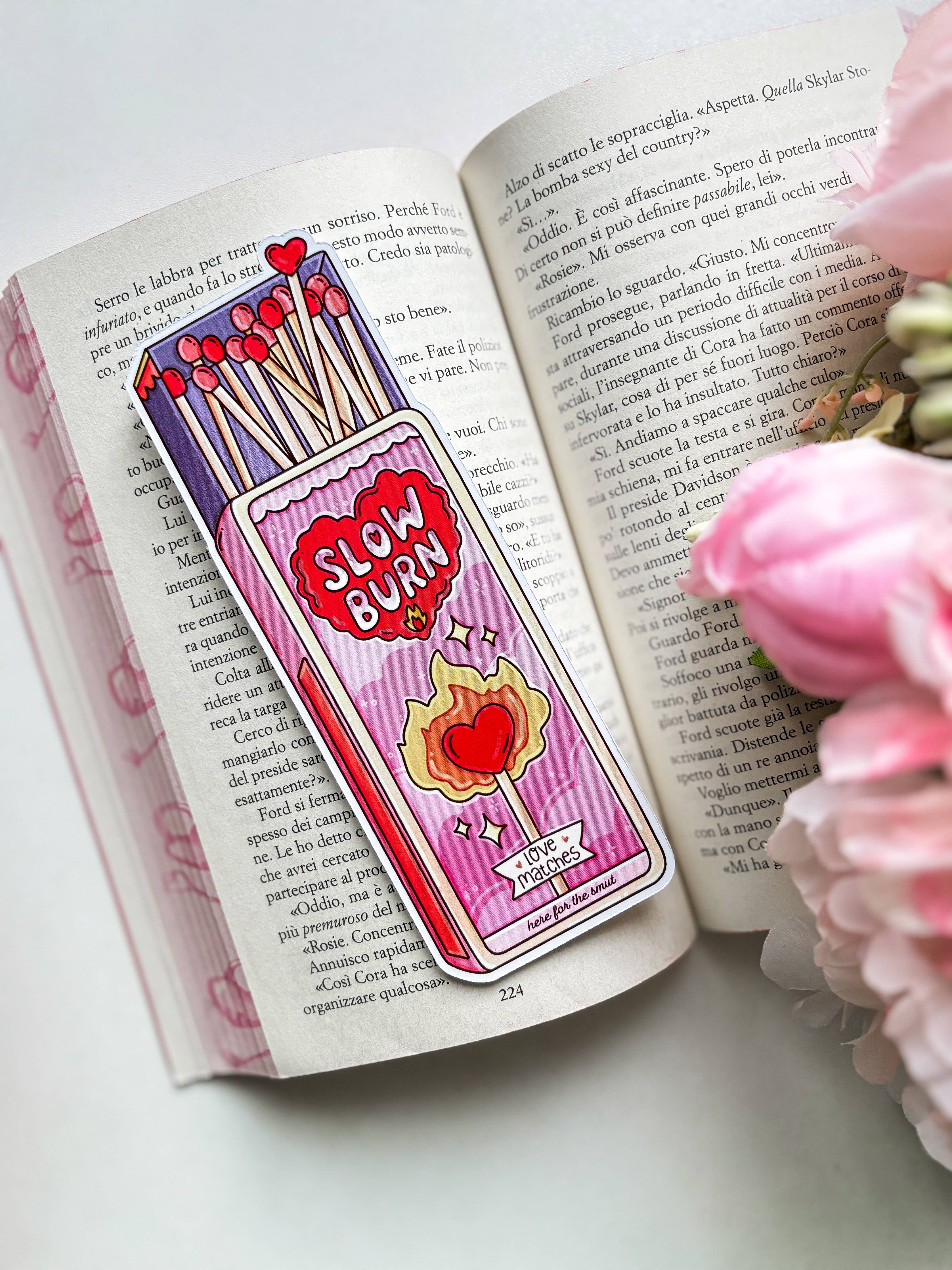 Slow-burn bookmark, bookish merch gift for book lover
