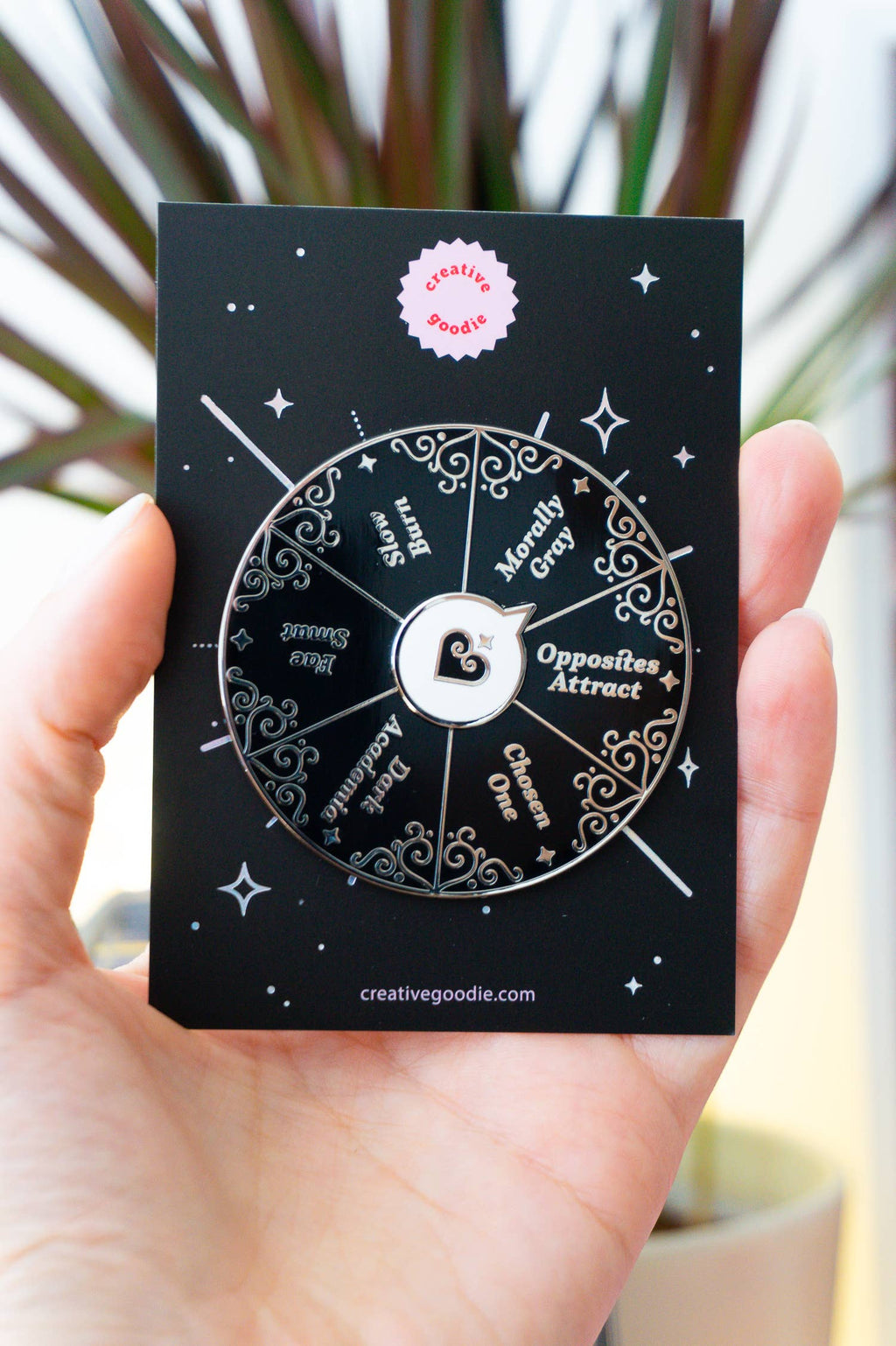 Creative Goodie - Book Tropes Spinner Enamel Pin