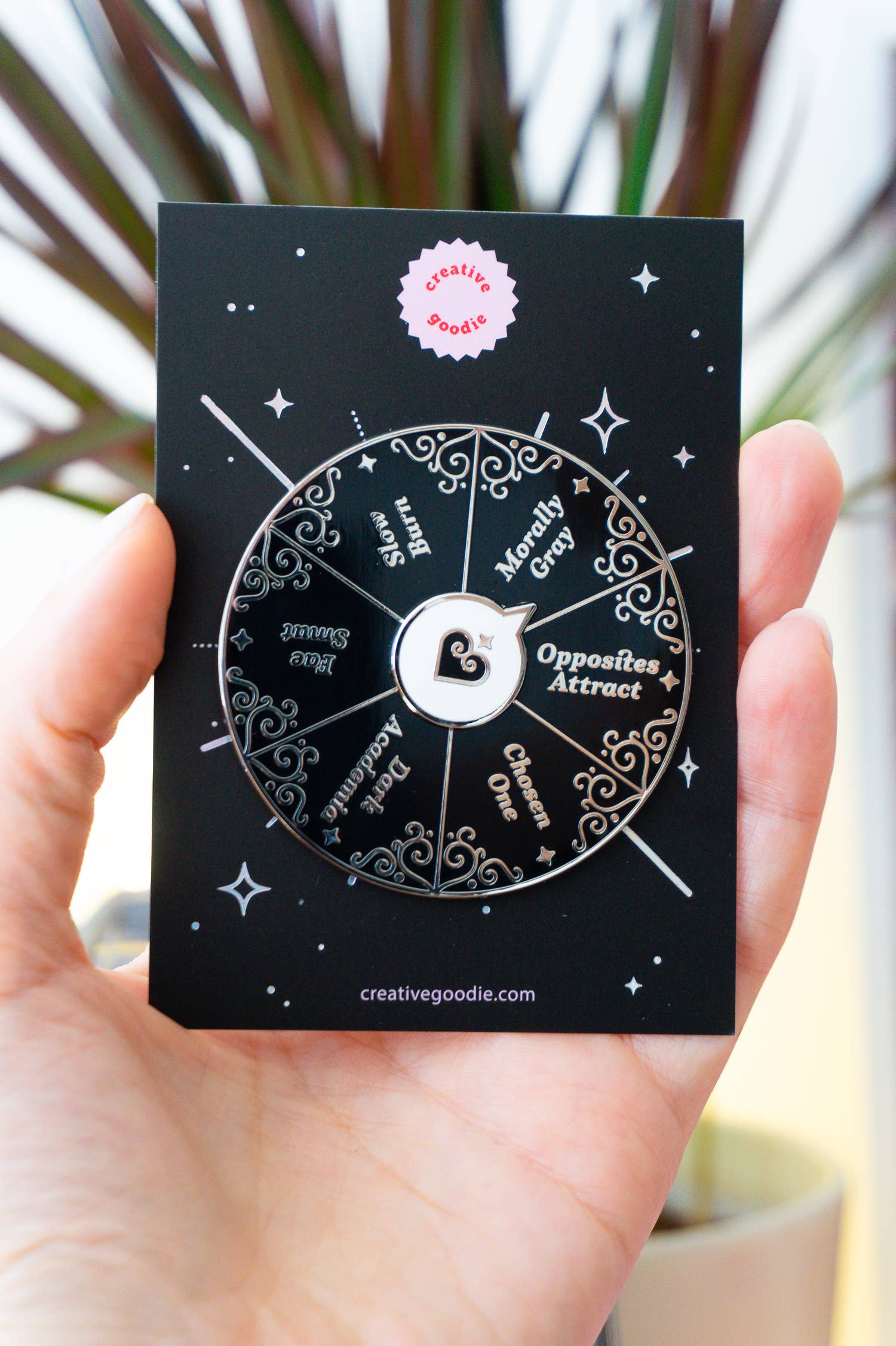 Creative Goodie - Book Tropes Spinner Enamel Pin