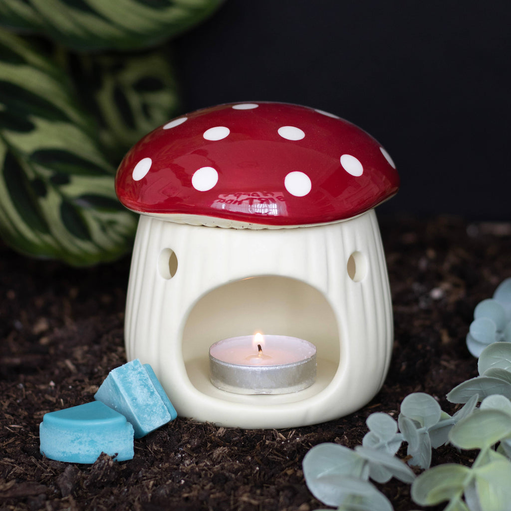 Mushroom Wax Burner (red)
