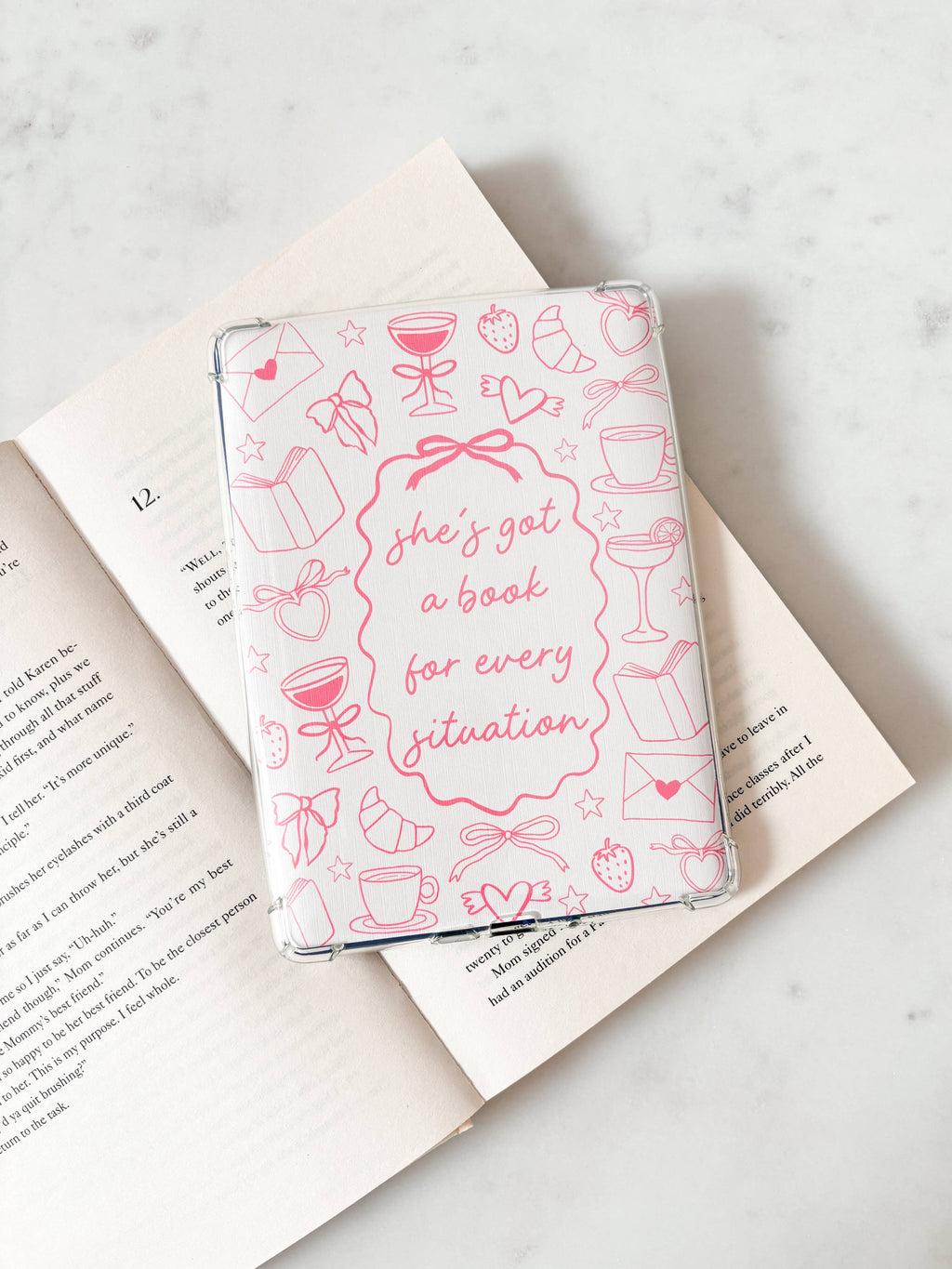 Pink She's Got A Book For Every Situation Kindle Insert