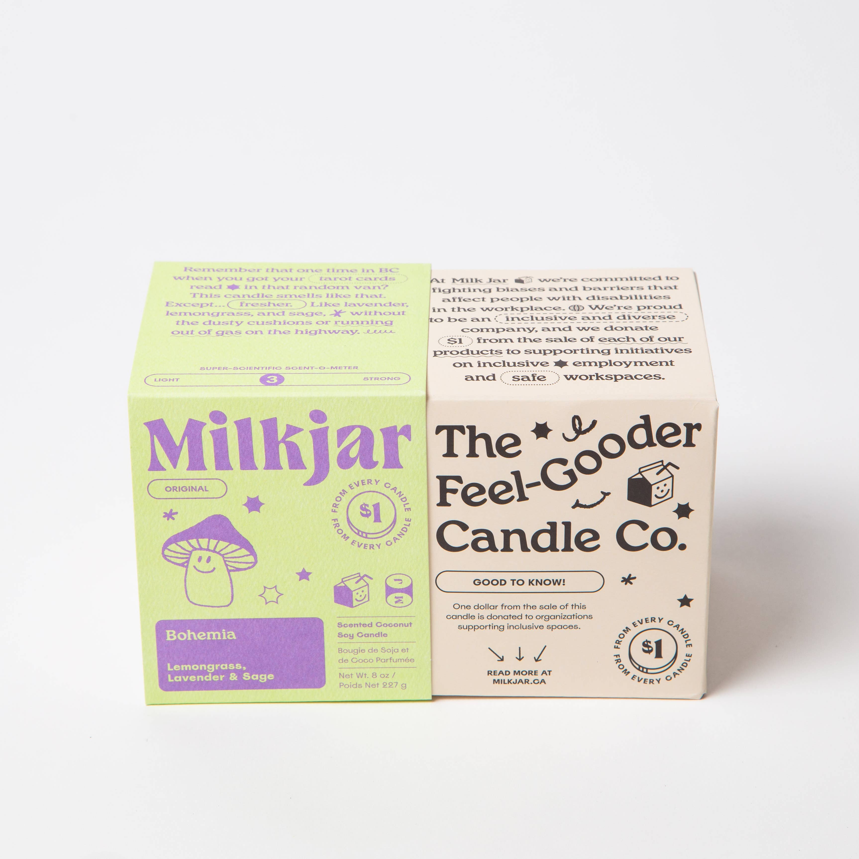 Milk Jar Candle Company - Lemongrass, Lavender & Sage Soy Candle