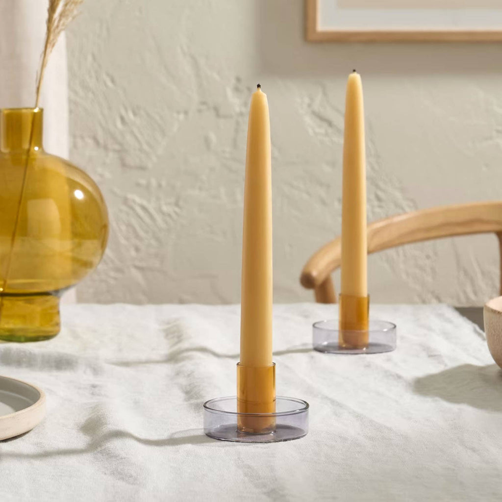 Duo Tone Glass Candle Holder