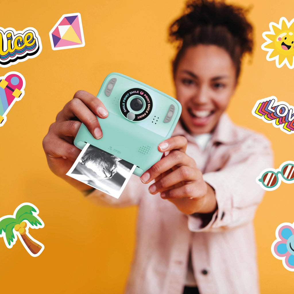PixiPrint Turquoise – Camera for kids Click & Print