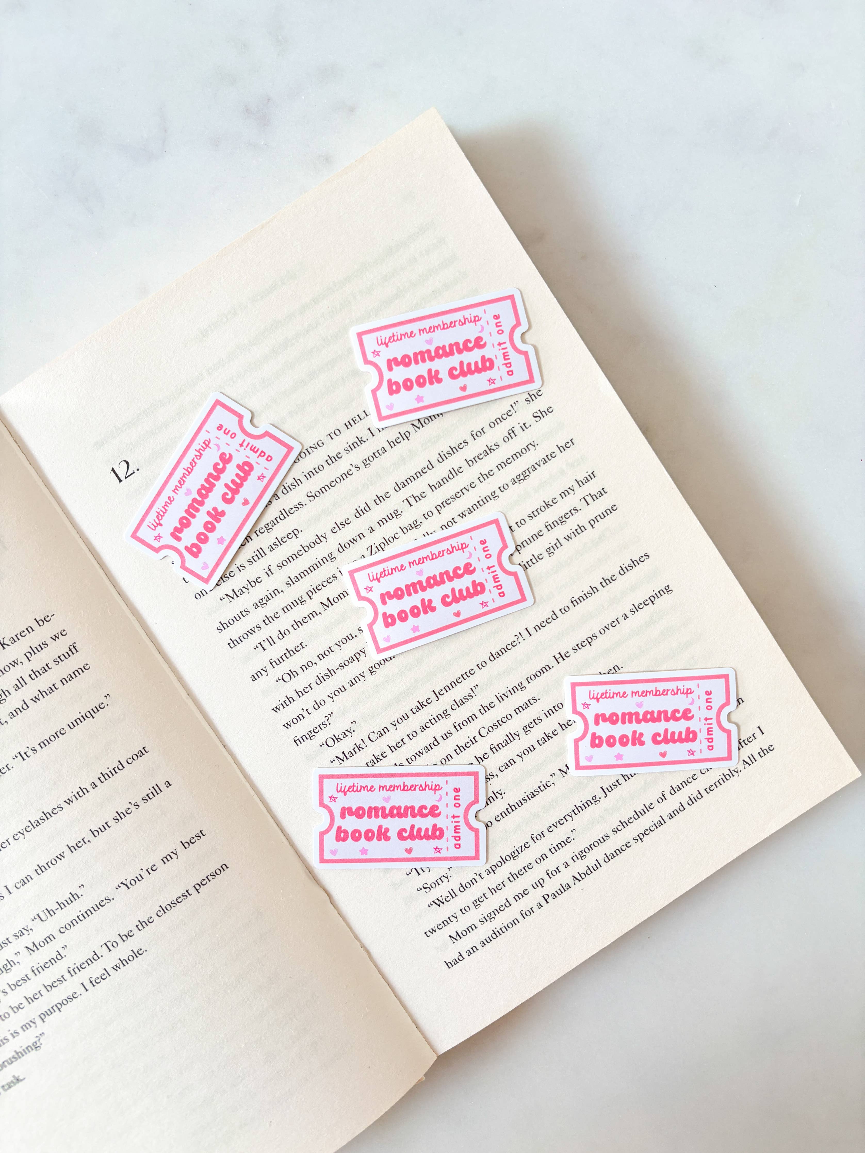 Fleurs on Sunday - Romance Book Club Ticket Sticker