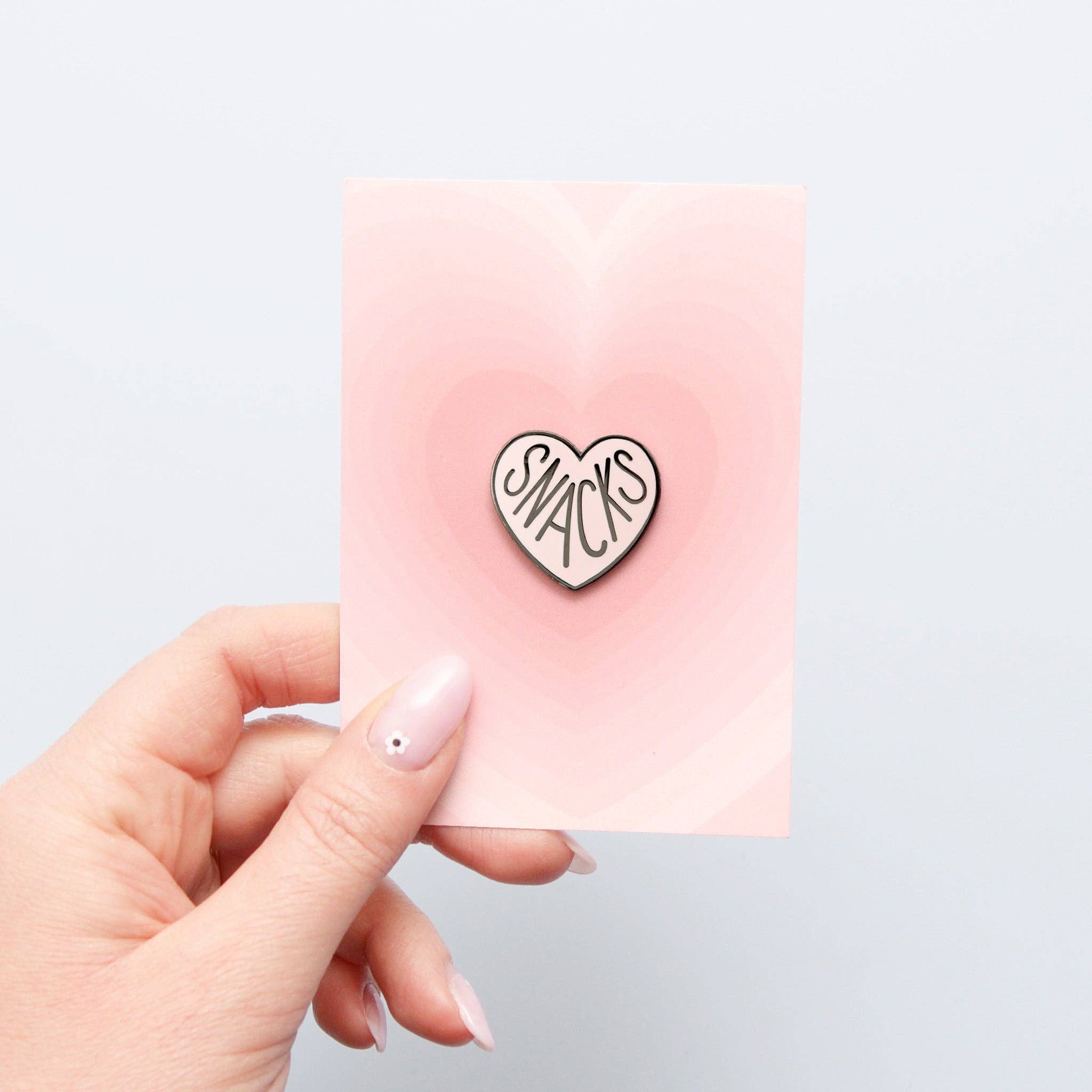Alphabet Bags - Heart Snacks Enamel Pin