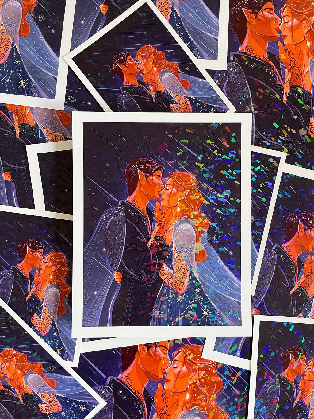 Feyre & Rhysand Holographic print