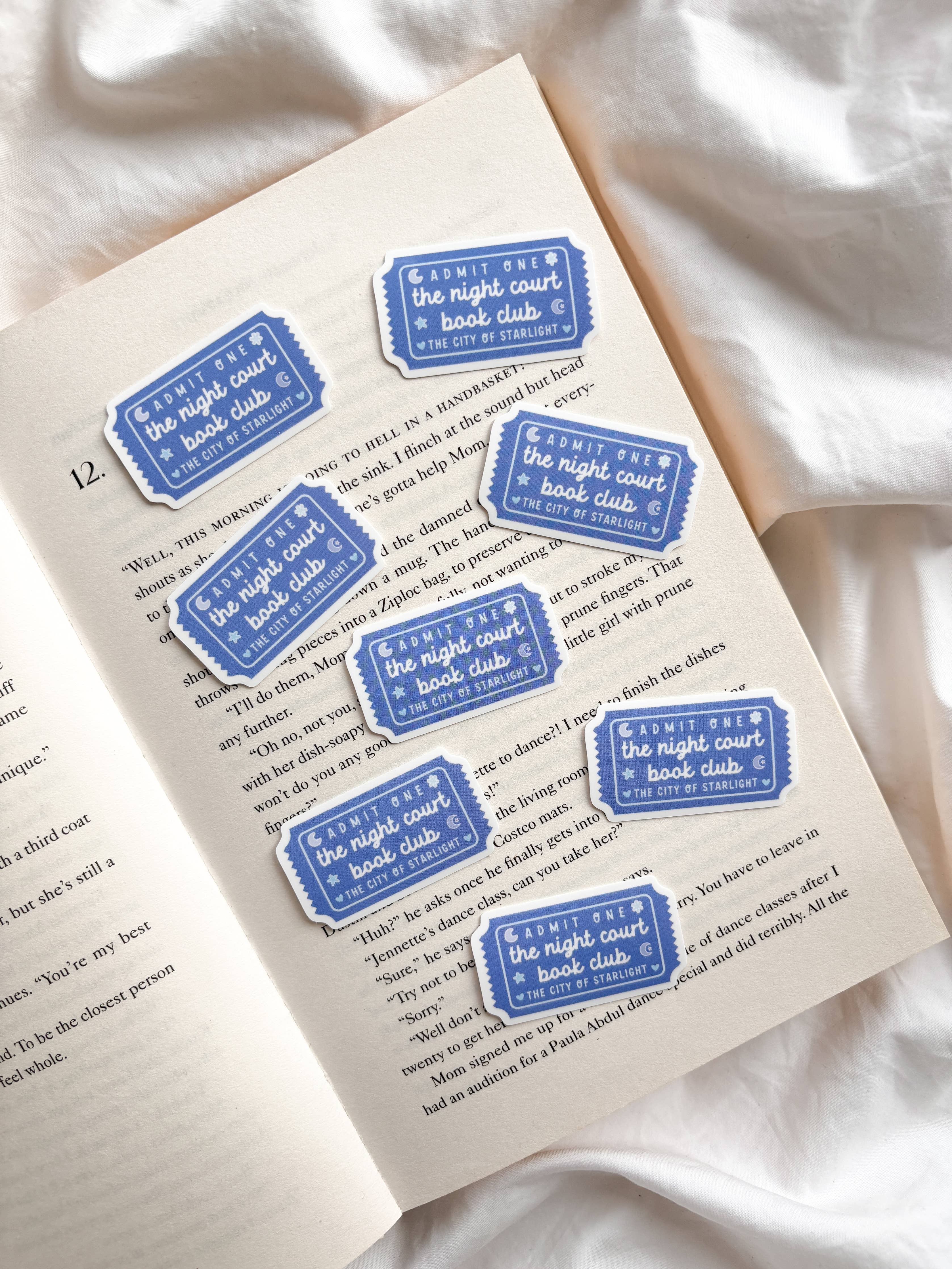 Night Court Book Club Ticket Sticker