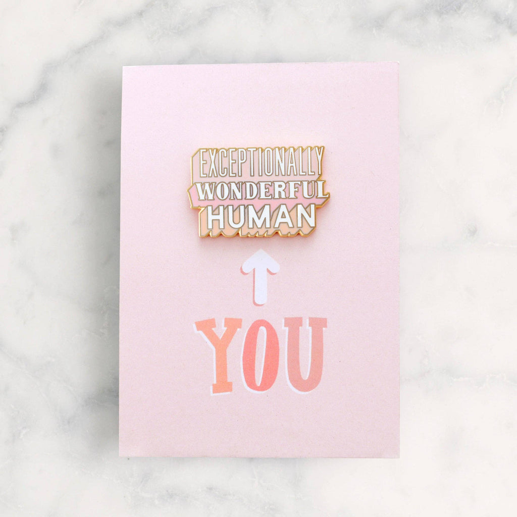 Alphabet Bags - Exceptionally Wonderful Human Enamel Pin