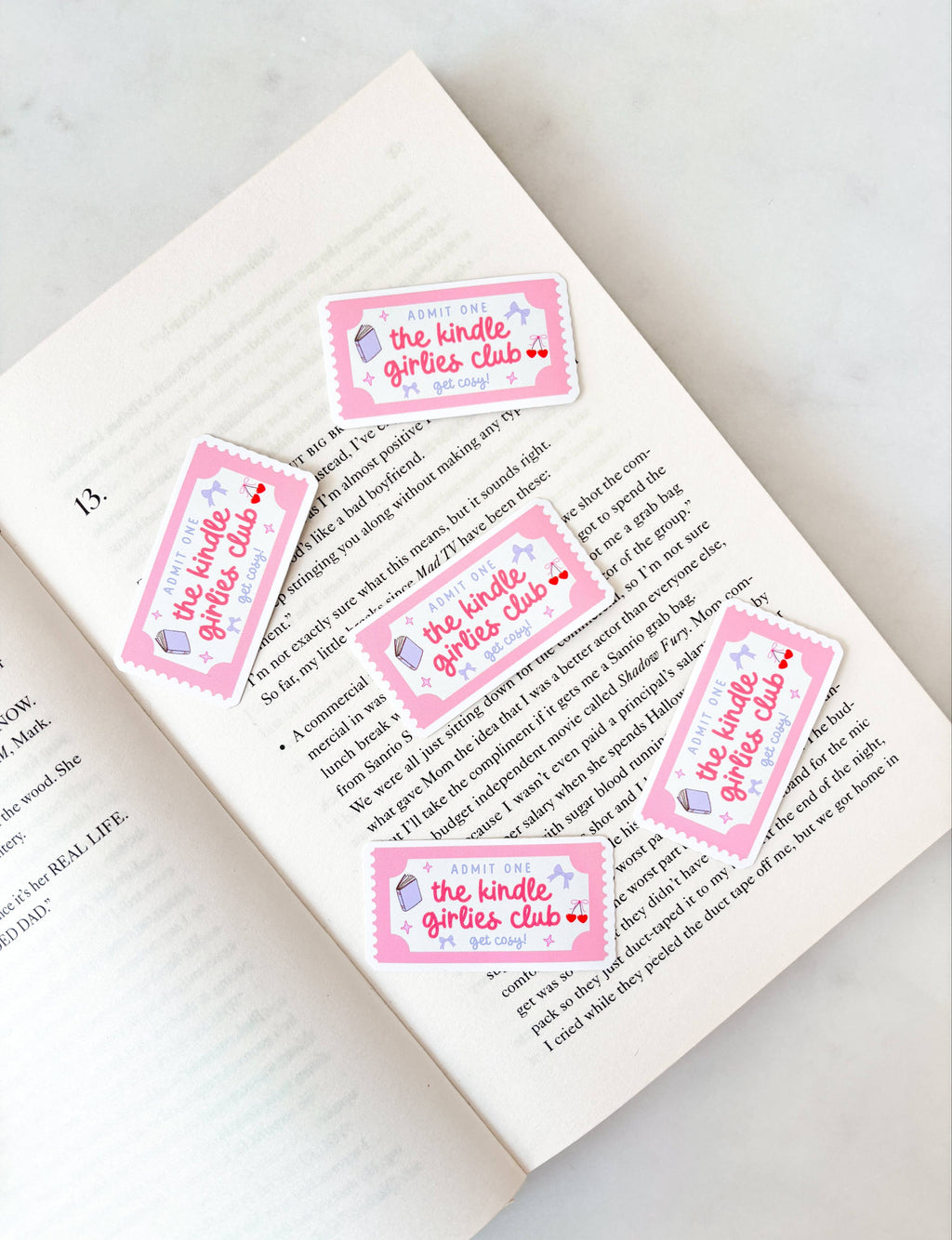 Kindle Girlies Club Ticket Sticker