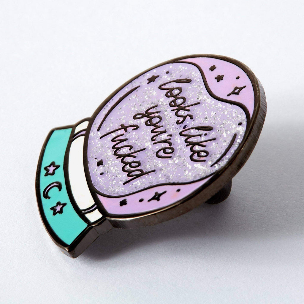 You're Fucked Crystal Ball Enamel Pin