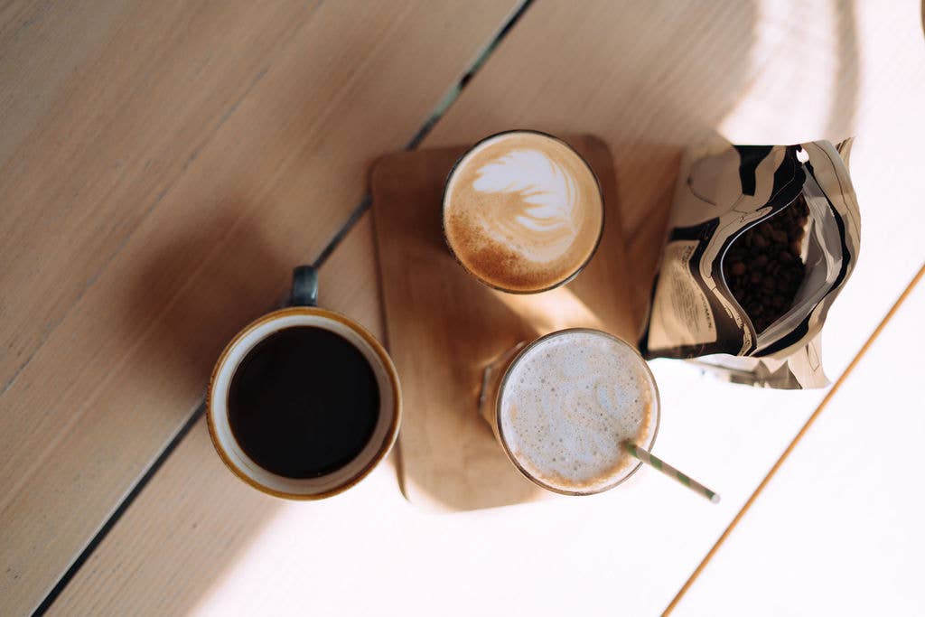 Coffee, One Eye Open Half Caff, Blend, Mexico & Colombia.