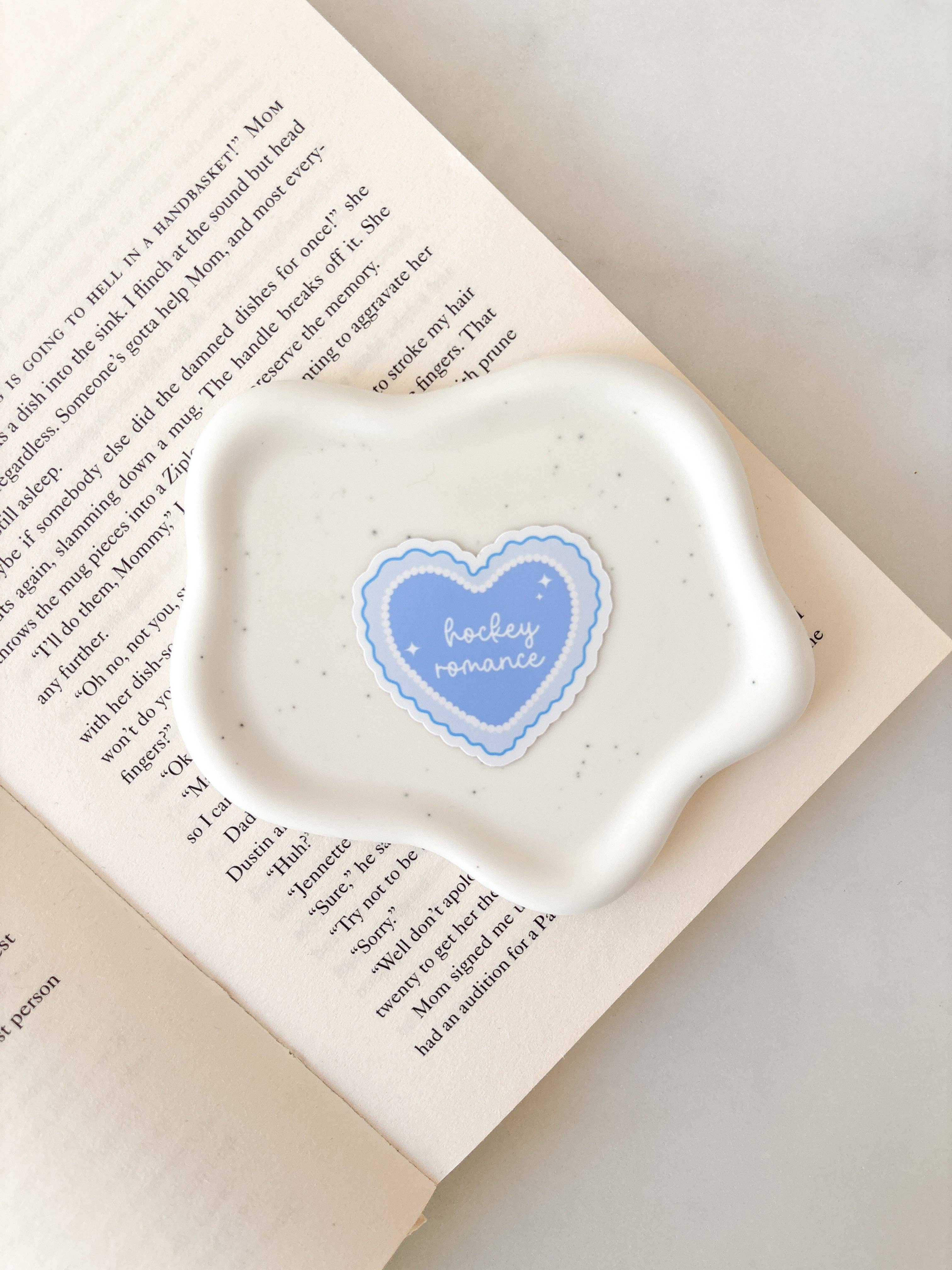Hockey Romance Heart Sticker