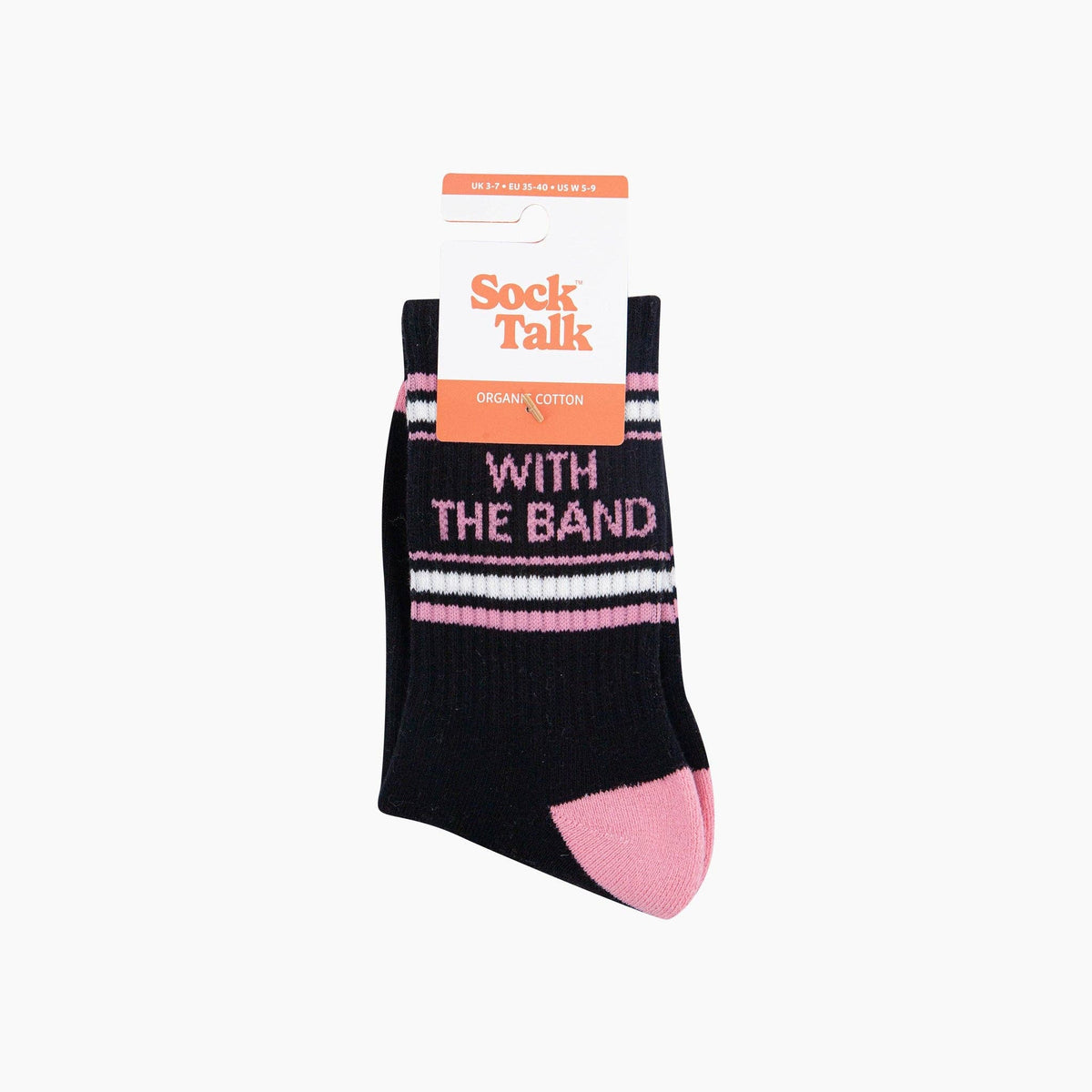 With The Band Organic Cotton Sports Socks in Black