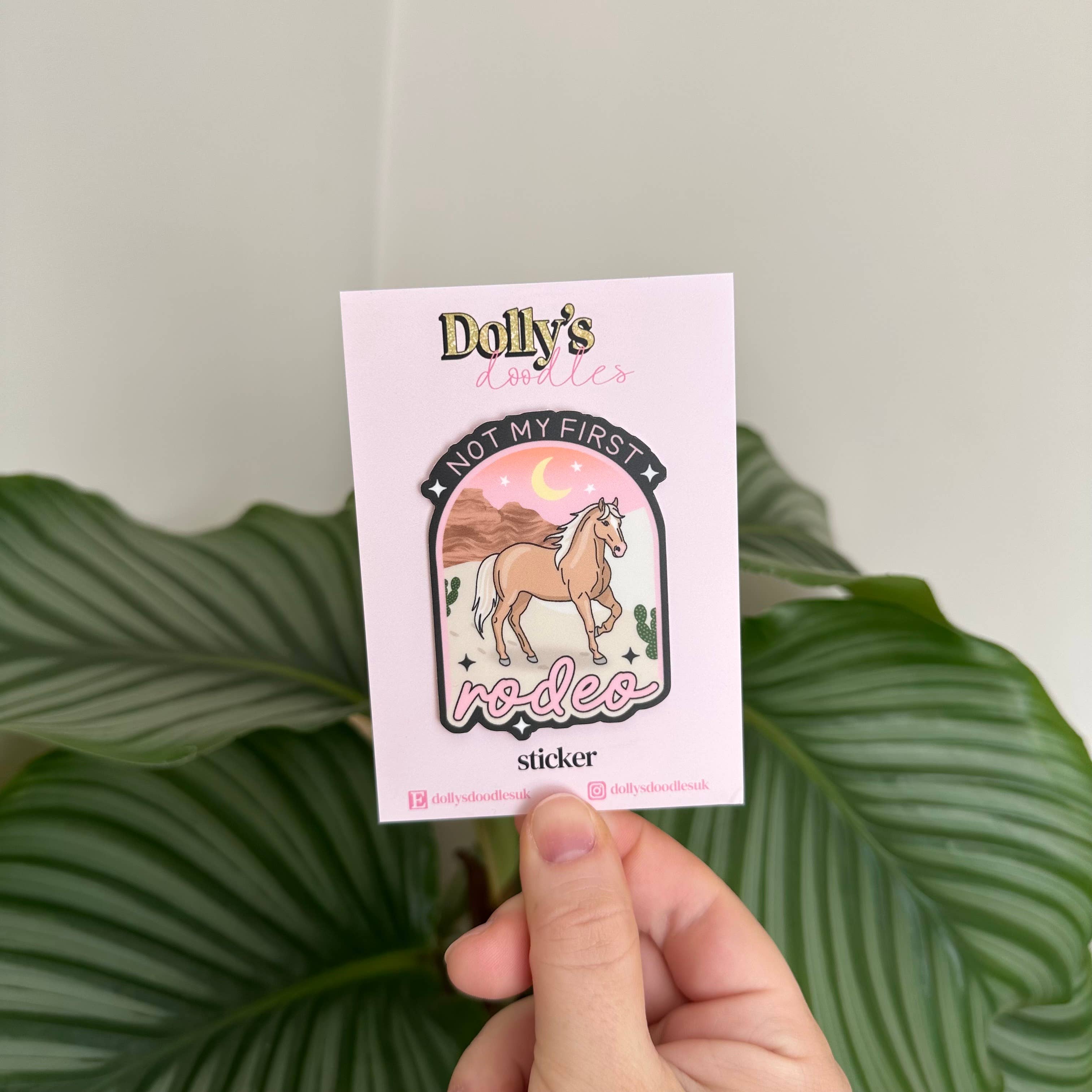 Matte Sticker | Rodeo Horse Cowboy Cowgirl Pink Gift