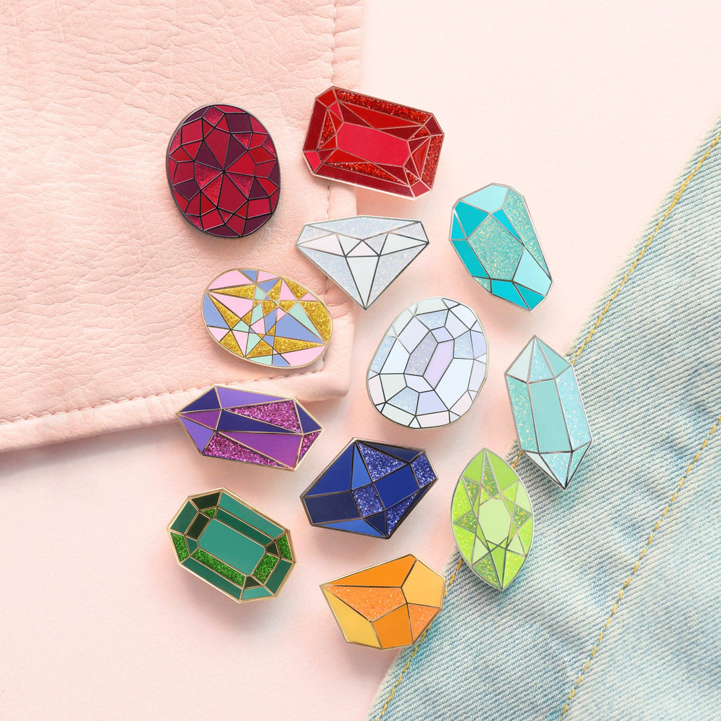 Alphabet Bags - Diamond Gemstone Pin