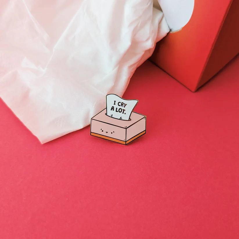 I Cry A Lot Enamel Pin