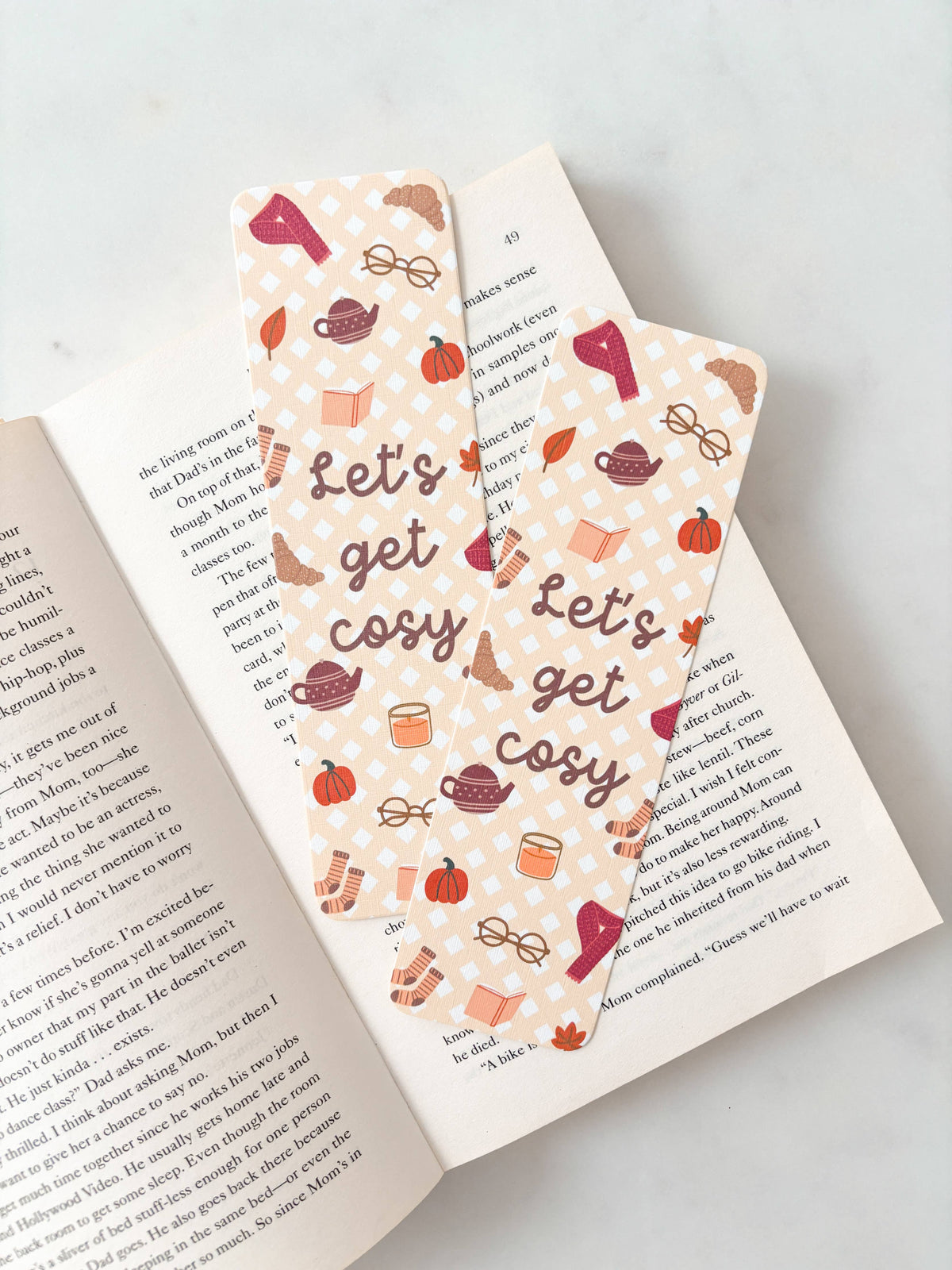 Let's Get Cosy Bookmark | Autumn Bookmark