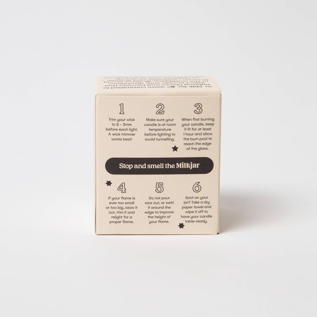 Milk Jar Candle Company - Lemongrass, Lavender & Sage Soy Candle
