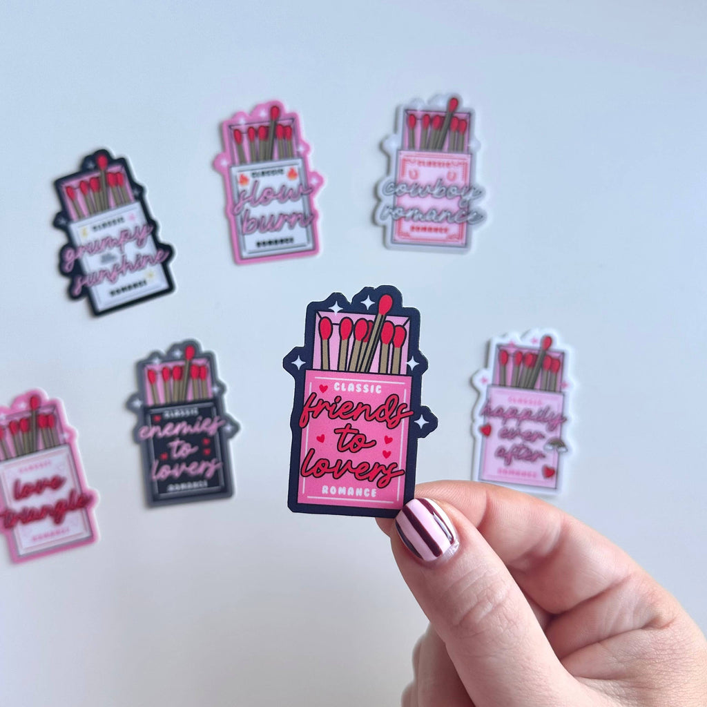 Dolly's Doodles - Enemies to Lovers Matchbox Matte Sticker