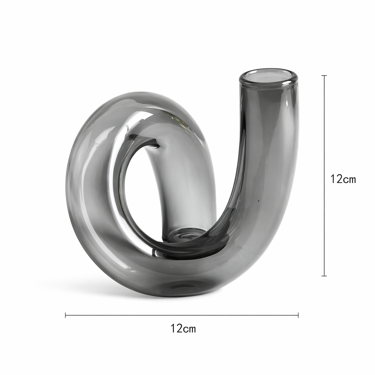 Twist Glass Candlestick Holder / Flower Vase