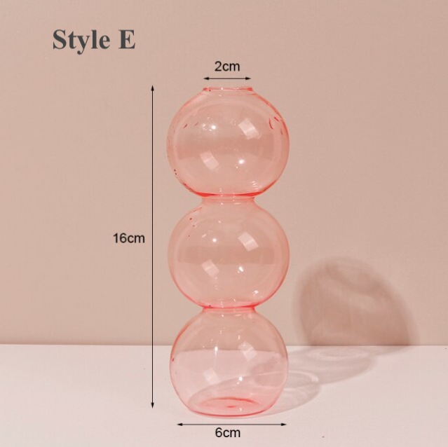Pink Glass Candlestick Holder | Flower Vase