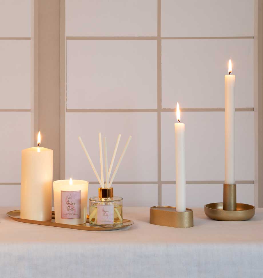 Shearer Candles - White 8 inch Dinner Candles