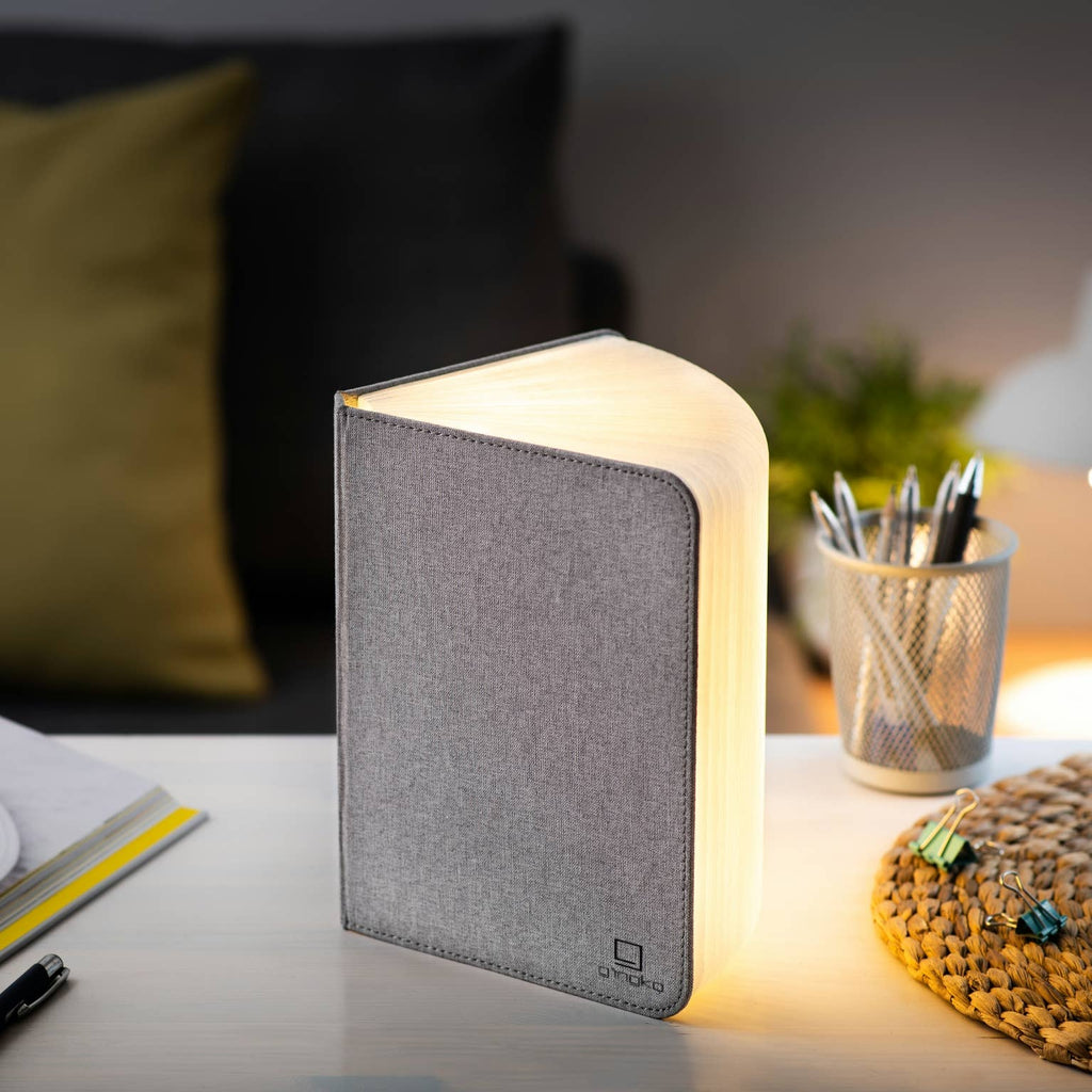 Gingko Linen Fabric Smart Book Light