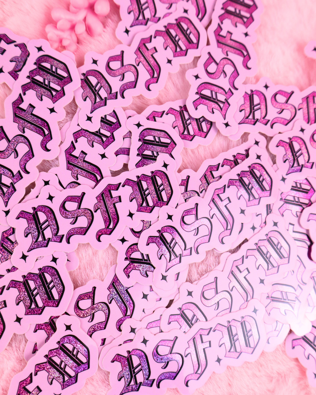 NSFW Glitter Vinyl Bookish Waterproof Sticker