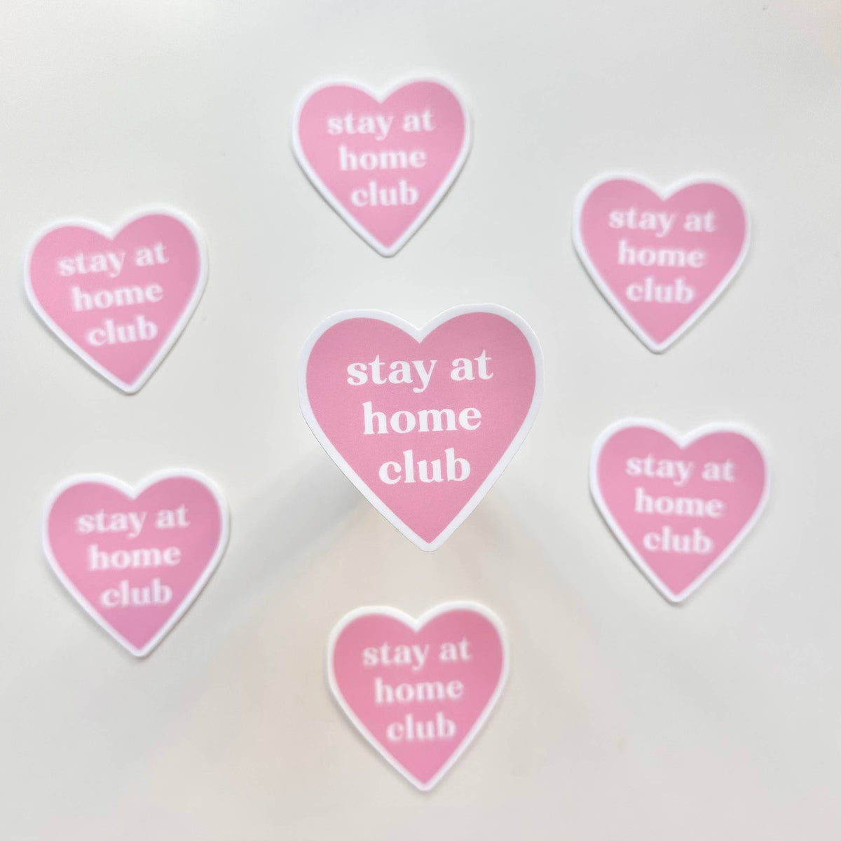 Matte Sticker | Stay At Home Club Heart Homebody Gift