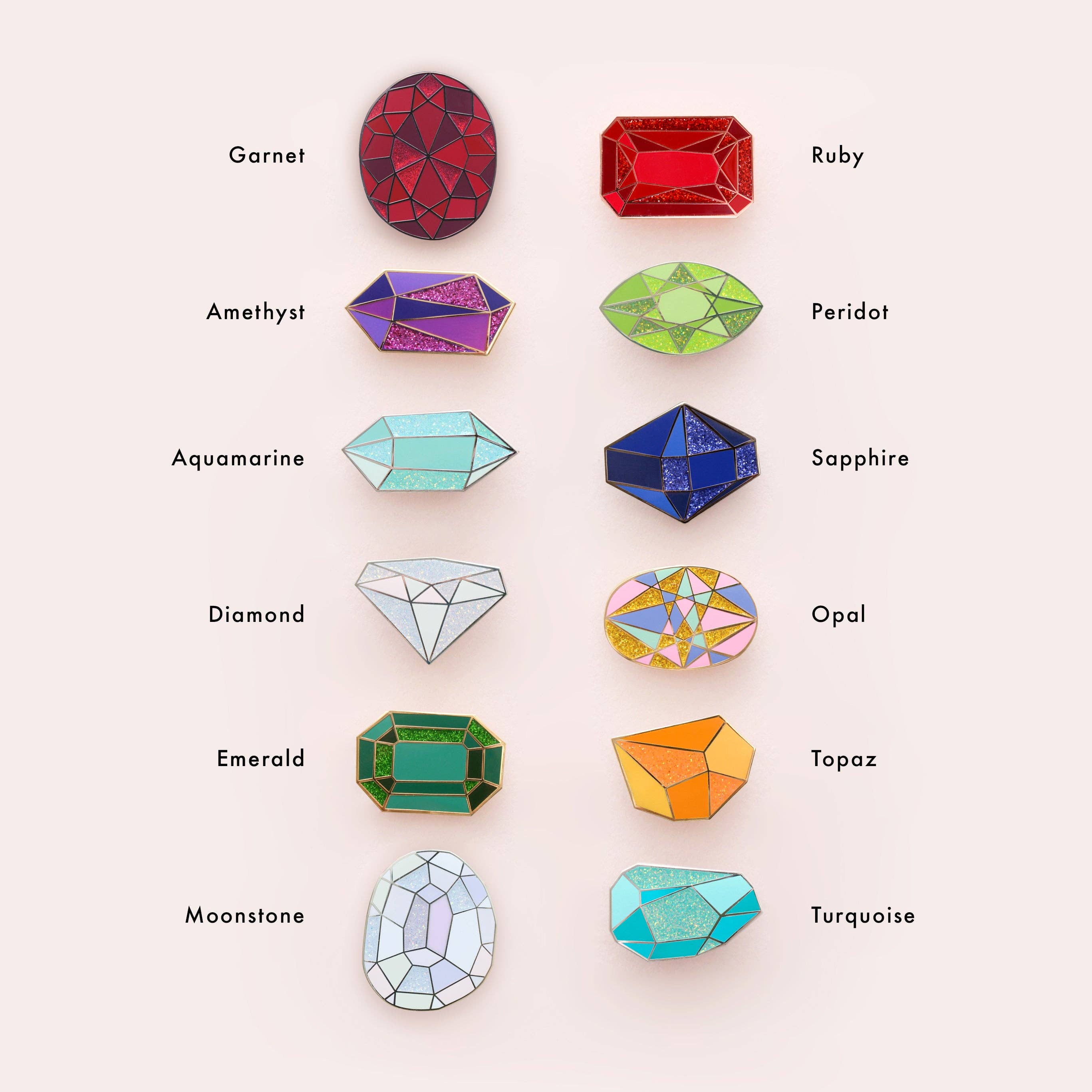 Alphabet Bags - Diamond Gemstone Pin
