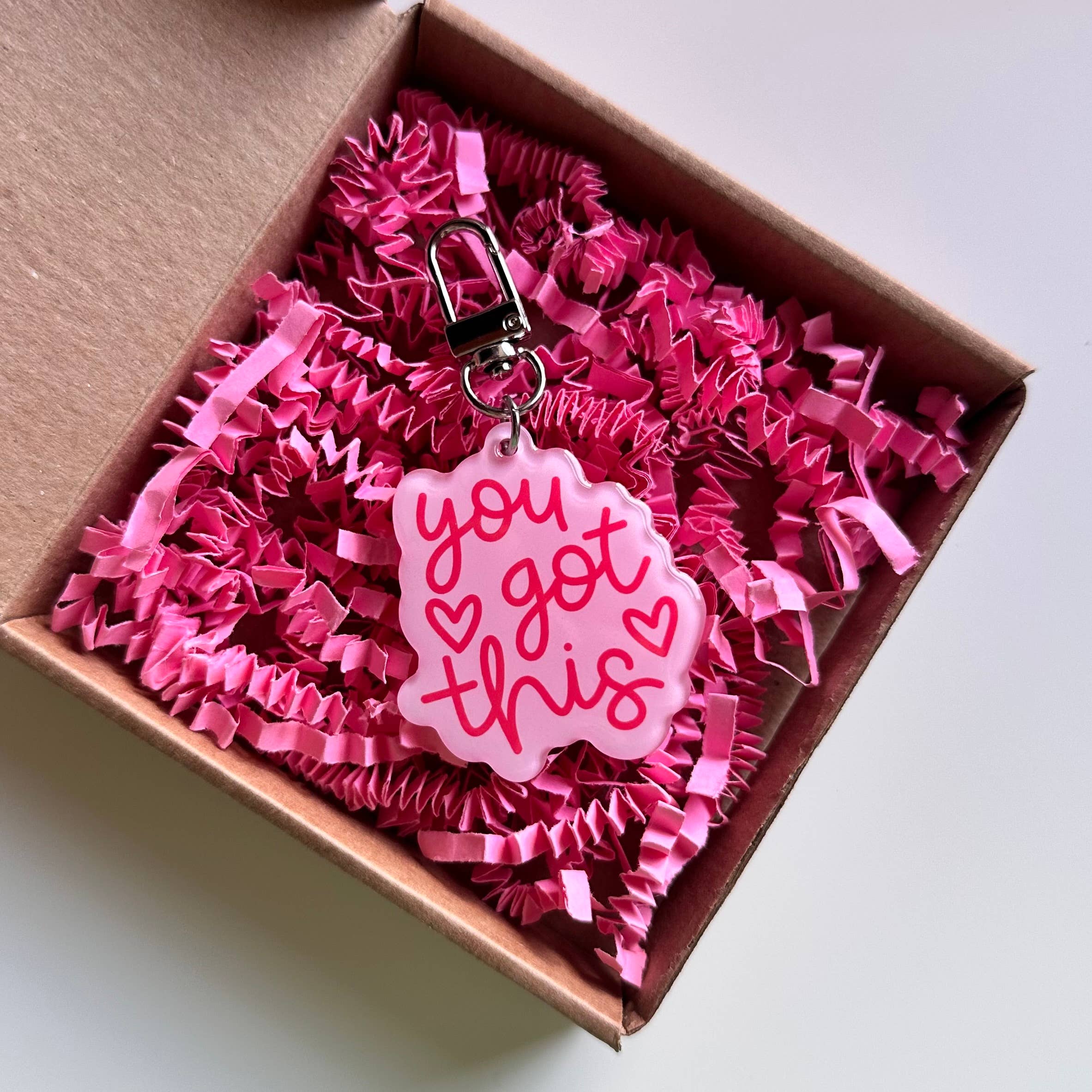 You Got This Keyring | Positivity Pink Red Gift