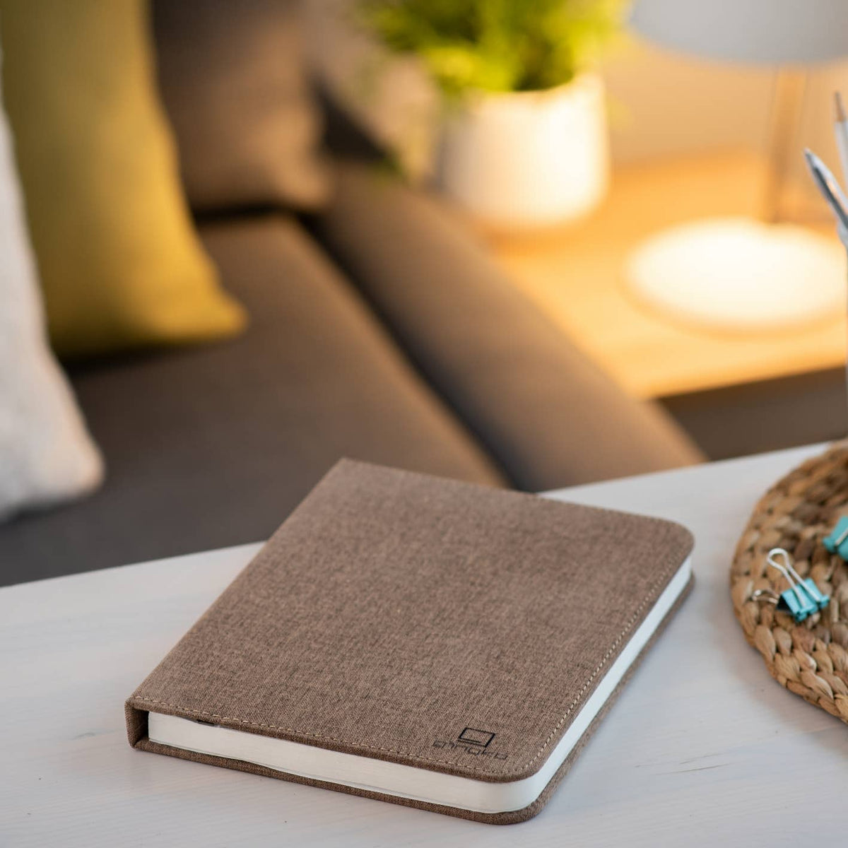 Gingko Linen Fabric Smart Book Light