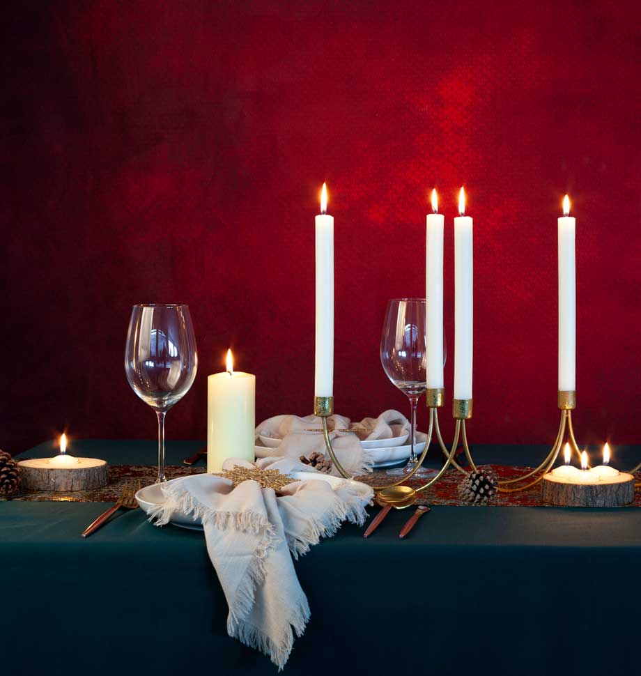 Shearer Candles - White 8 inch Dinner Candles