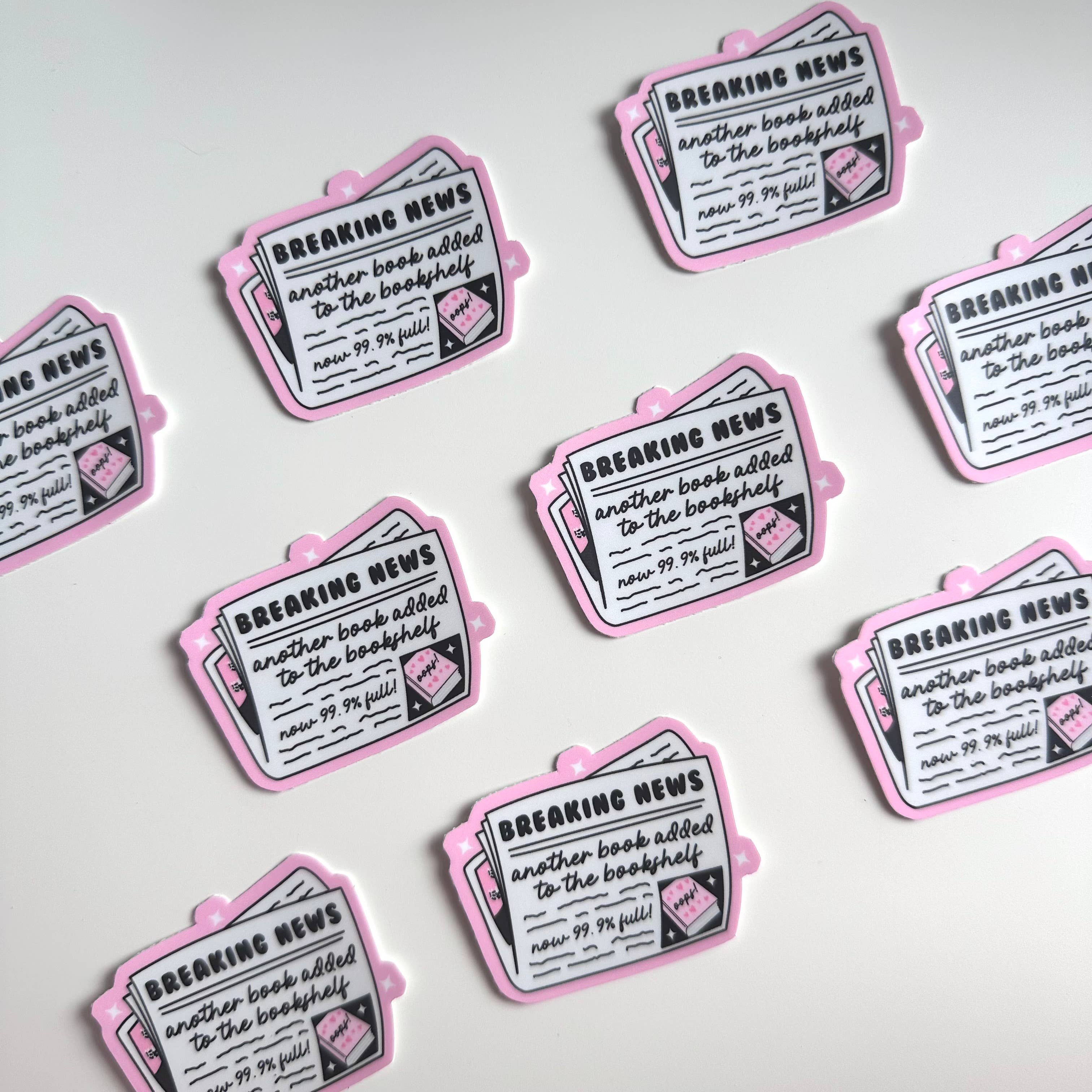 Matte Sticker | Breaking News Book Kindle Reading Book Club