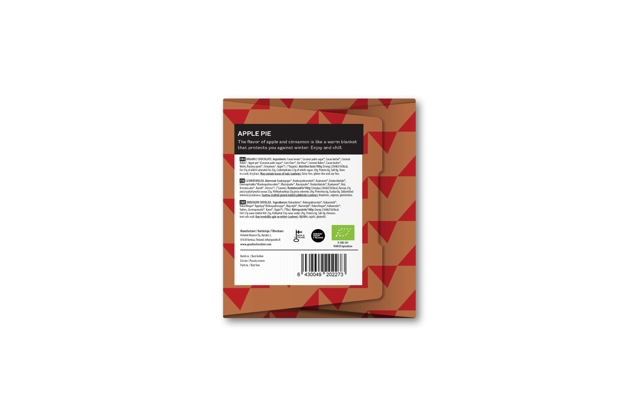 Goodio Chocolate - Apple Pie Chocolate 49%