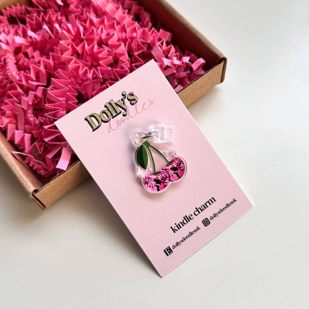 Kindle Charm - Disco Ball Cherries Cute Reading Gift