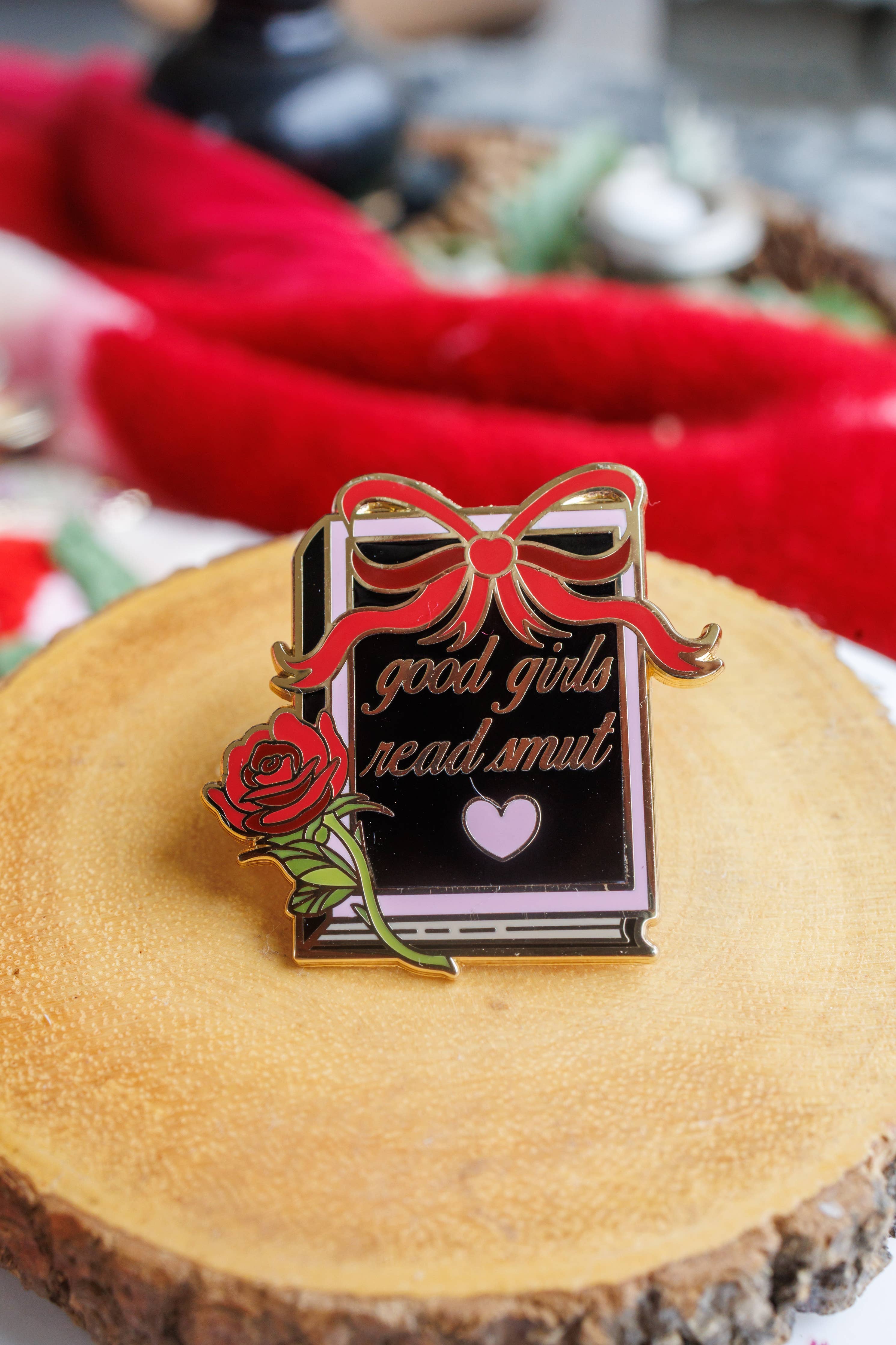 Pin Story "Good Girls Read Smut" Bookish Enamel Pin