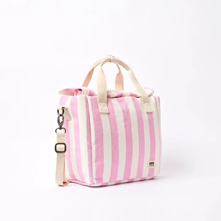 Hampstead Lunch Bag in Sherbet Stripe Cotton Canvas