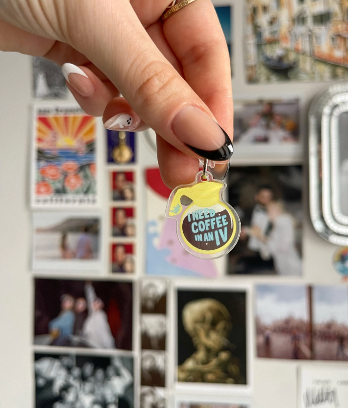 Liv Lee Designs - Coffee Pot E-Reader Charm | Bookish Coffee Lover Gift