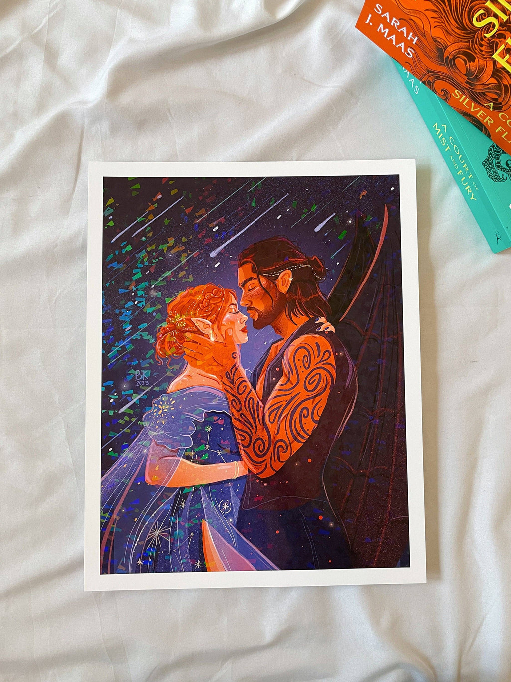 Nesta and Cassian Holographic print