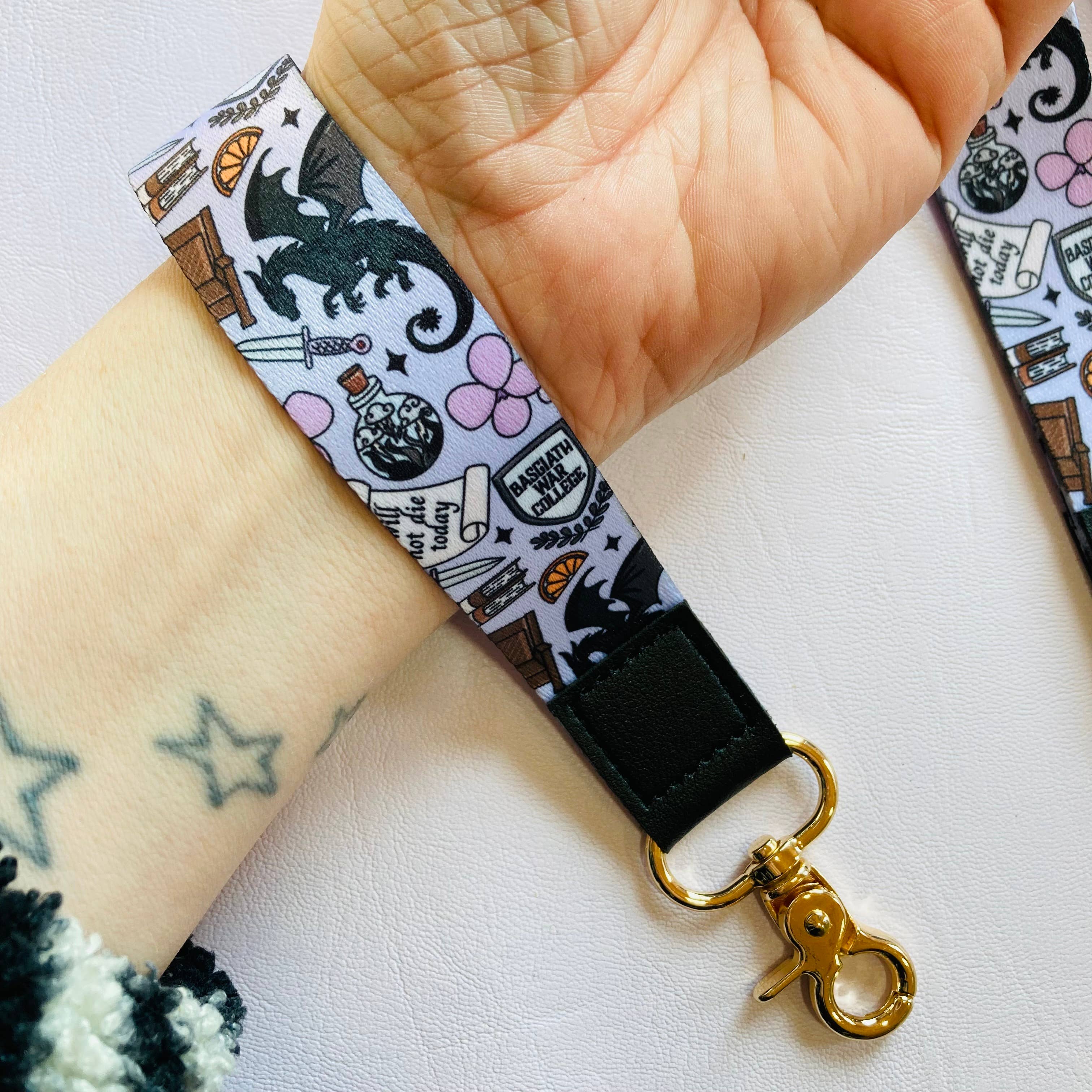 Basgiath Fantasy Bookish Wristlet Keychain 