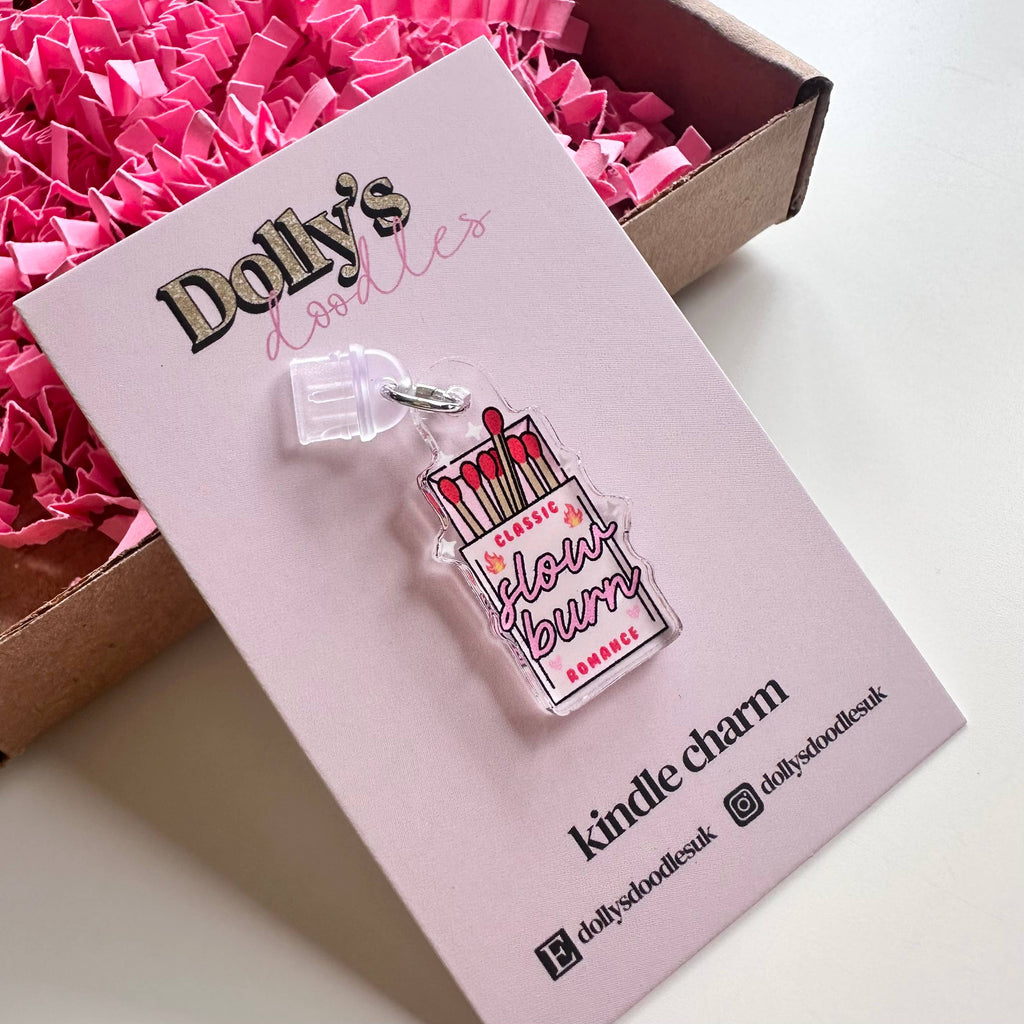 Kindle Charm -Slow Burn Romance Trope Book Club Reading Gift