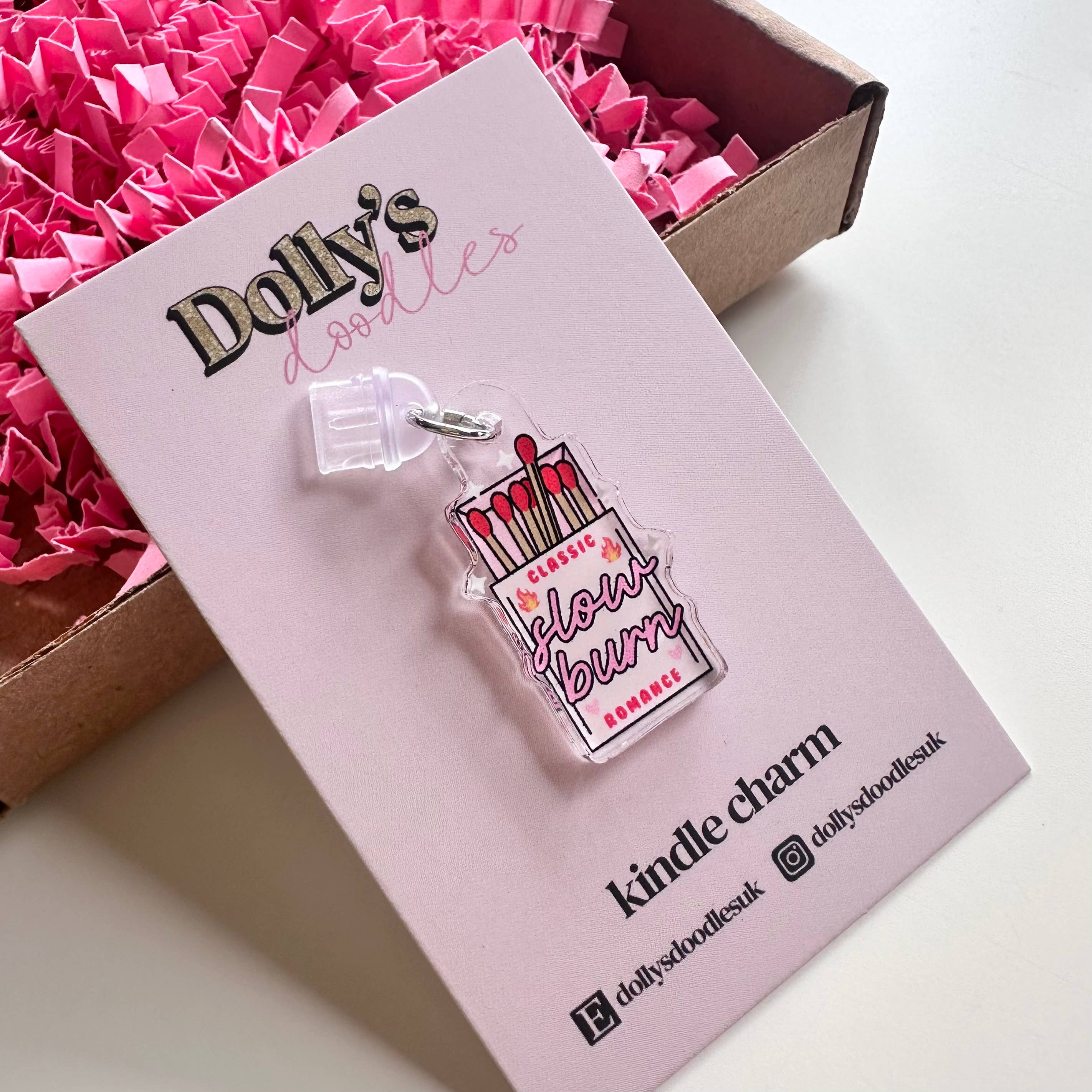 Kindle Charm -Slow Burn Romance Trope Book Club Reading Gift