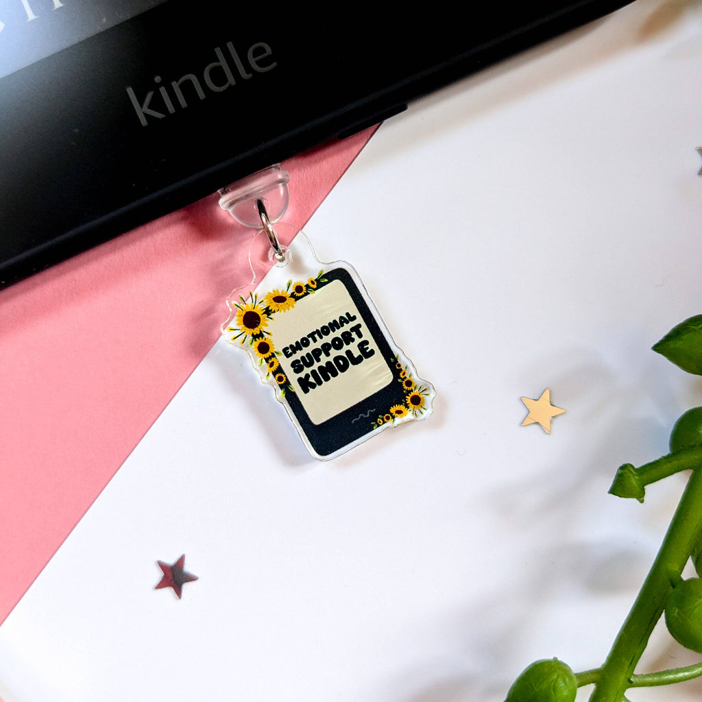 'Emotional Support Kindle' Kindle Charm