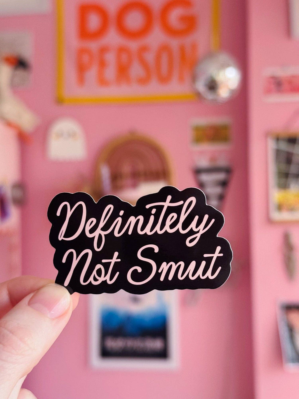 Black Definitely Not Smut Sticker