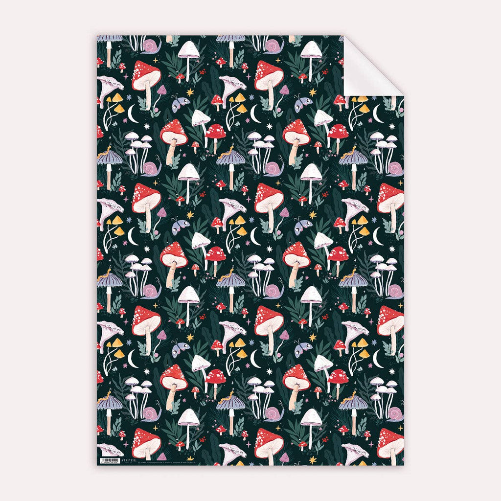 Mushroom Gift Wrap | Mushrooms Wrapping Paper Sheets