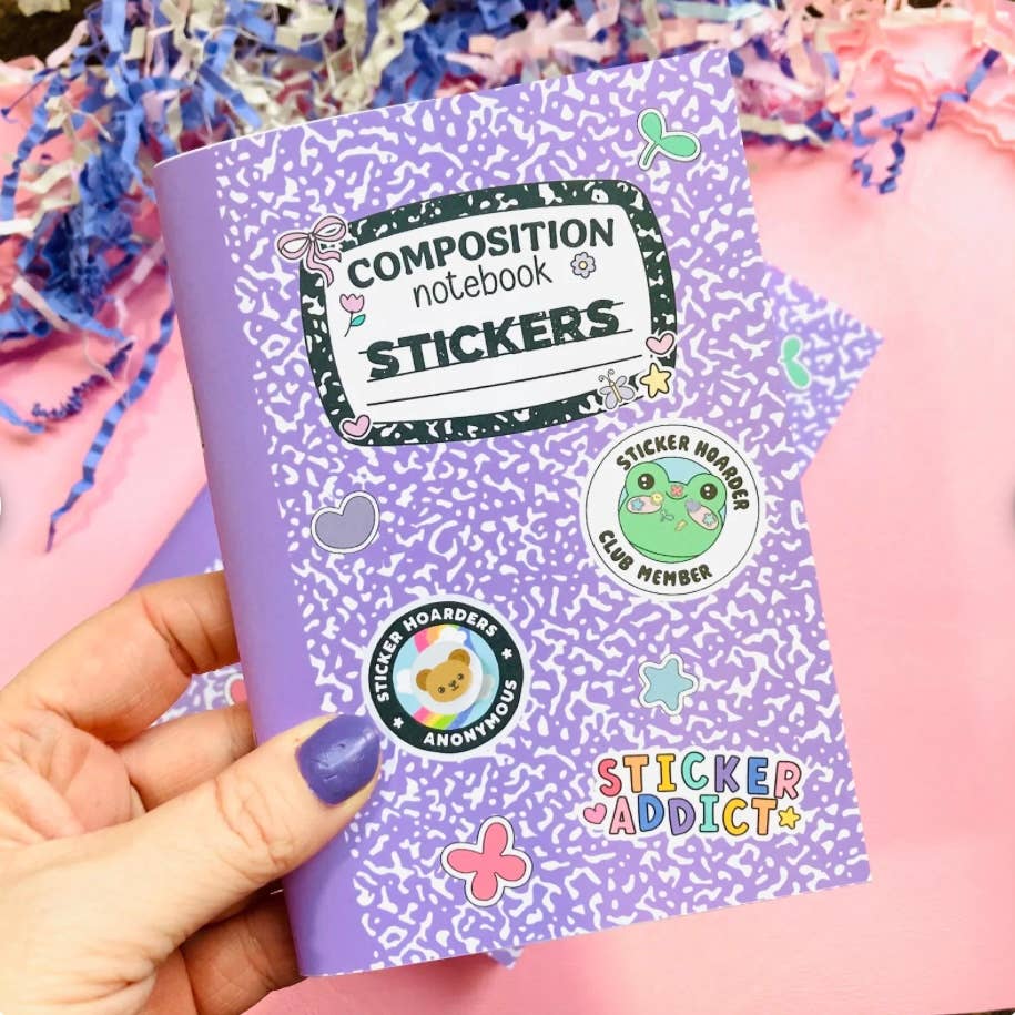 Composition Notebook Reusable Sticker Book
