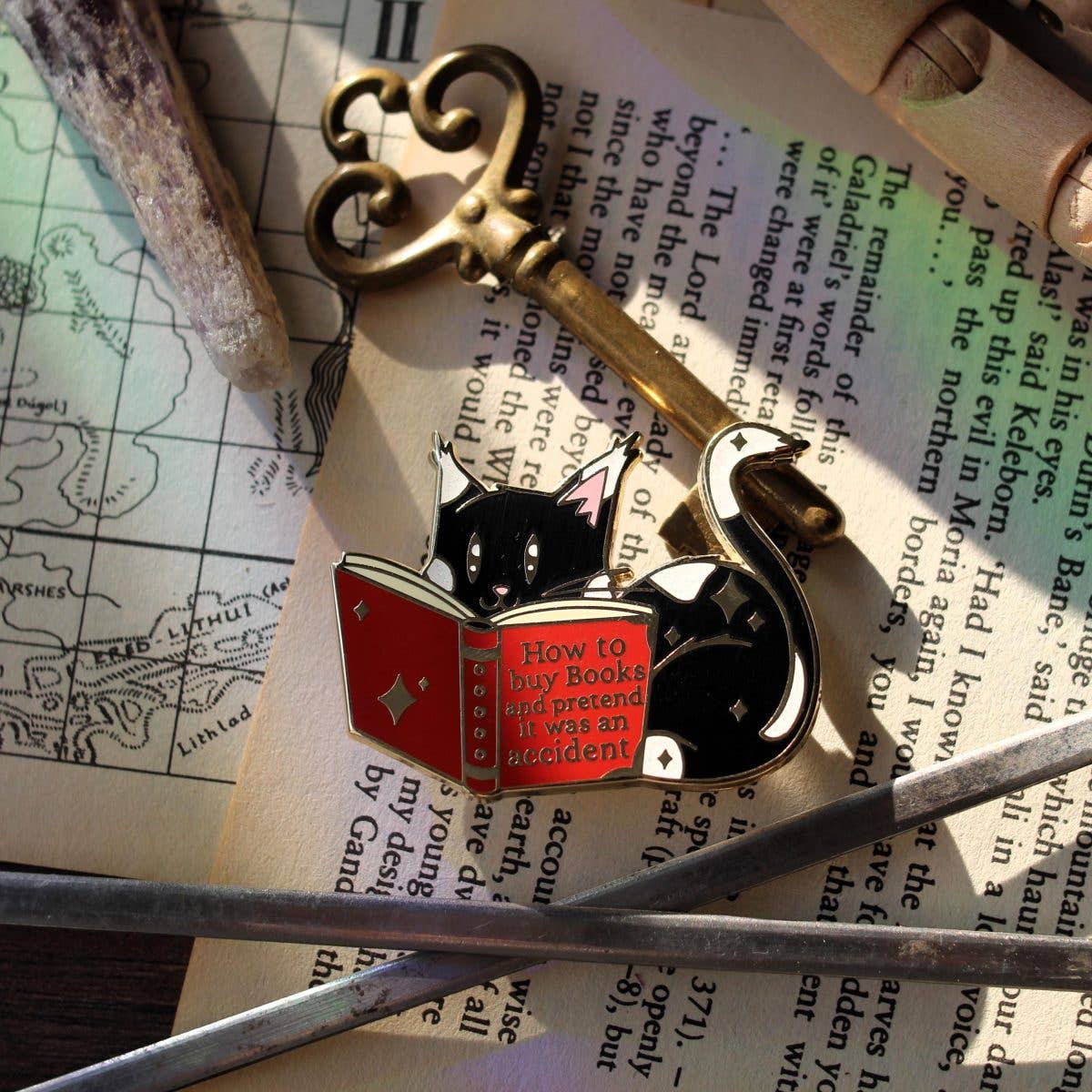 Geek and Artsy - Book Buying Enamel Pin